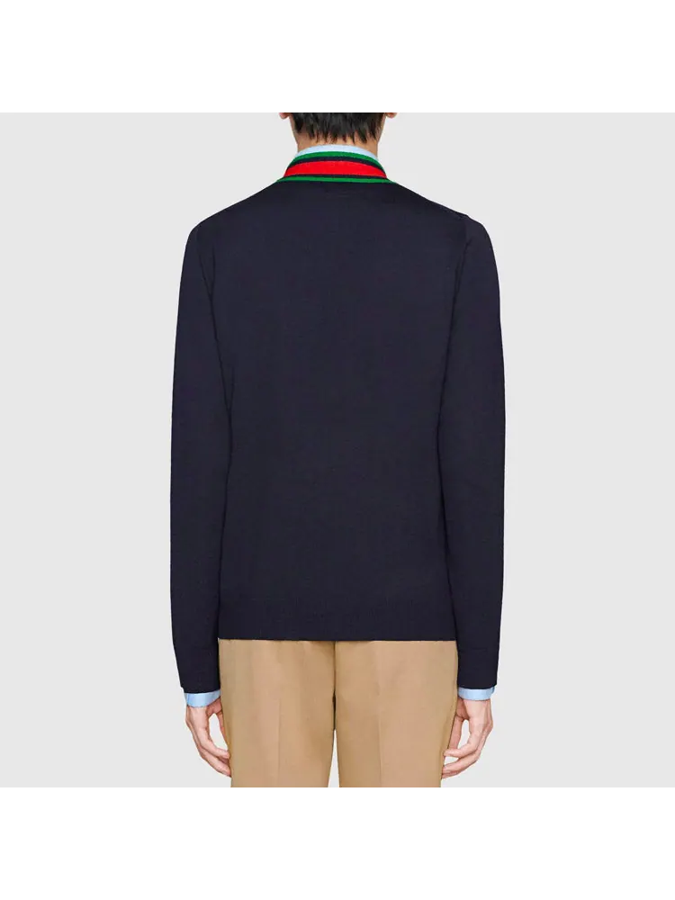 Кардиган Gucci из шерсти — изображение 4 из 4, синий