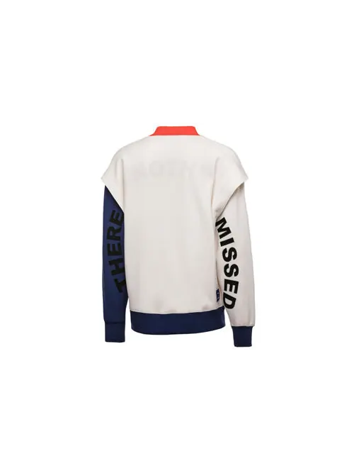 Свитер x ader error crewneck sweatshirt 'white' Puma — изображение 2 из 4, белый/синий/оранжевый