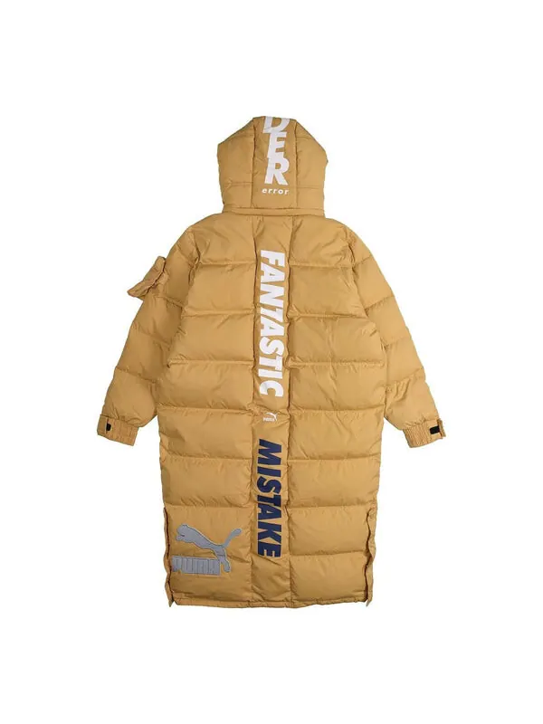 Куртка x ader error down coat 'tan' Puma — изображение 1 из 4, бежевый/белый/черный