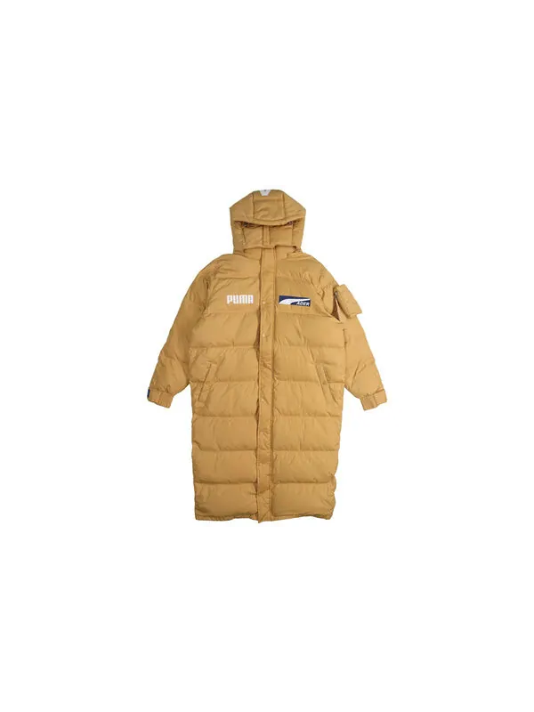 Куртка x ader error down coat 'tan' Puma — изображение 2 из 4, бежевый/белый/черный