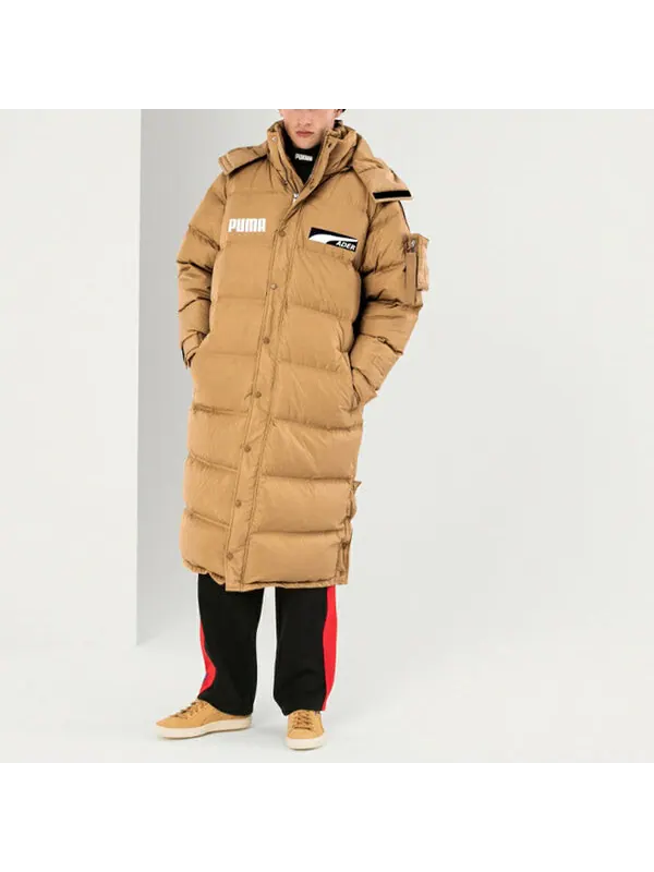 Куртка x ader error down coat 'tan' Puma — изображение 3 из 4, бежевый/белый/черный