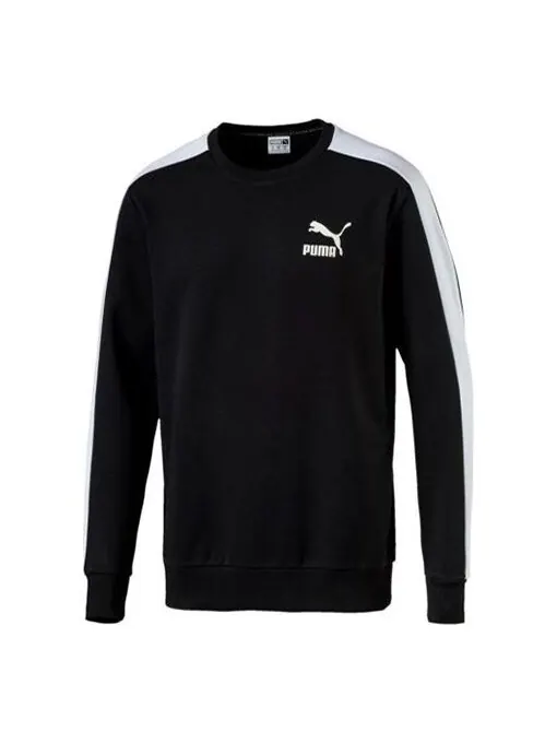 Толстовка bronzing round neck sports pullover gold black Puma — изображение 1 из 2, черный