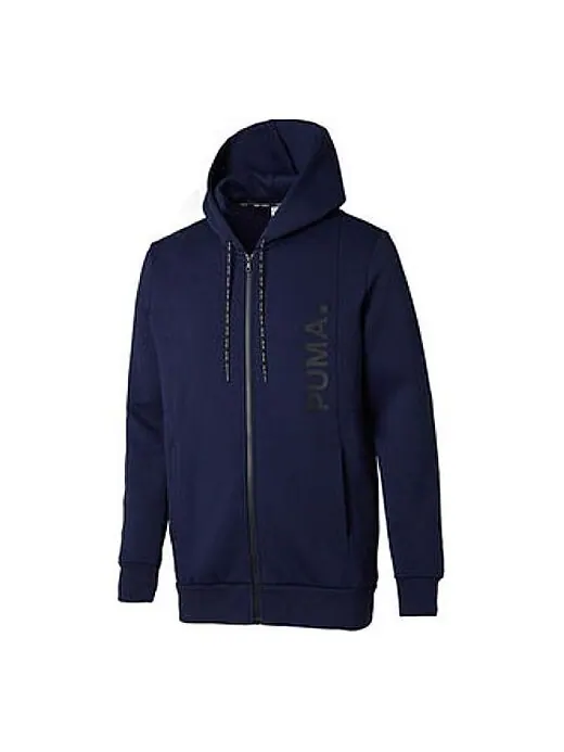 Куртка alphabet logo hooded jacket blue Puma — изображение 1 из 4, синий
