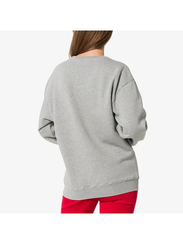 Свитер crown solid color alphabet logo pullover hoodie gray Balenciaga — изображение 3 из 4, серый