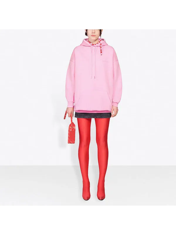 Свитер ss21 loose version back alphabet hoodie pink Balenciaga — изображение 3 из 4, розовый