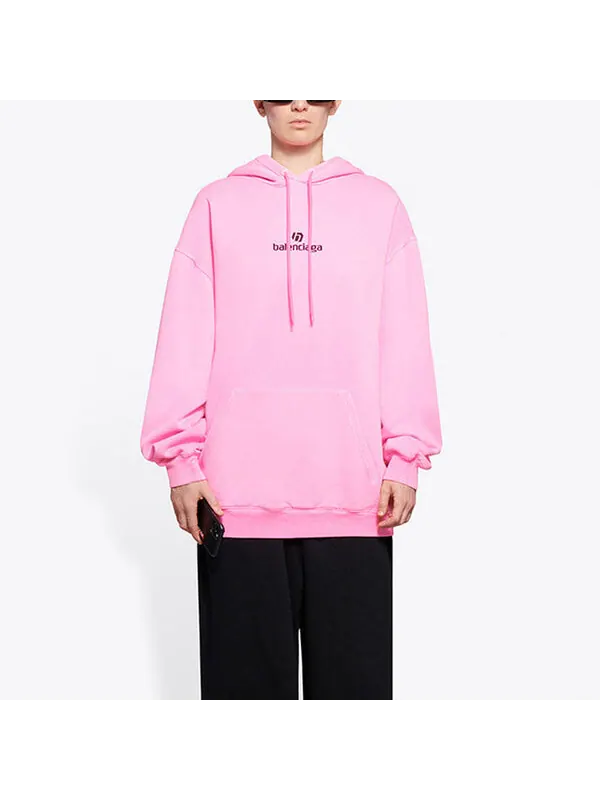Свитер sponsor hoodie pink red Balenciaga — изображение 3 из 4, красный