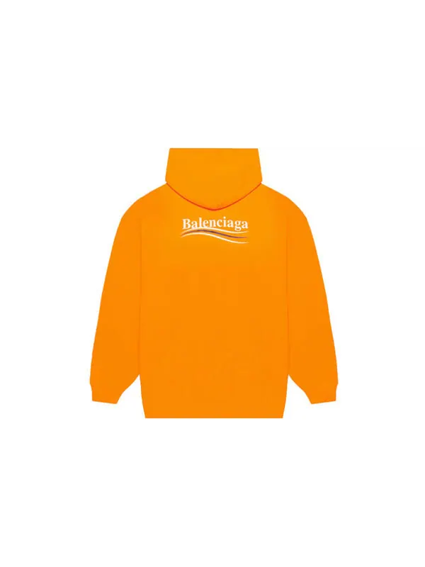 Свитер fw21 logo hoodie orange Balenciaga — изображение 2 из 4, оранжевый