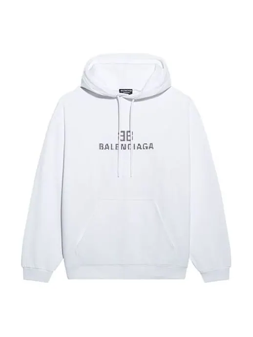 Худи Balenciaga BB Pixel Medium Fit Hoodie 'White' — изображение 1 из 6, белый
