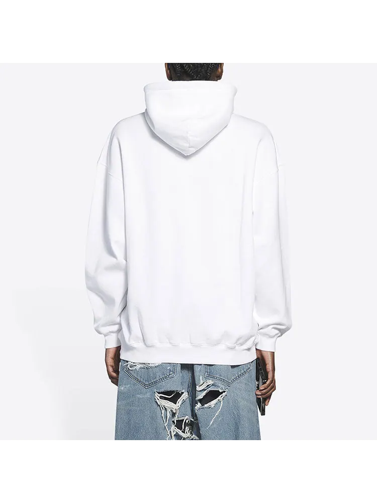 Худи Balenciaga BB Pixel Medium Fit Hoodie 'White' — изображение 4 из 6, белый