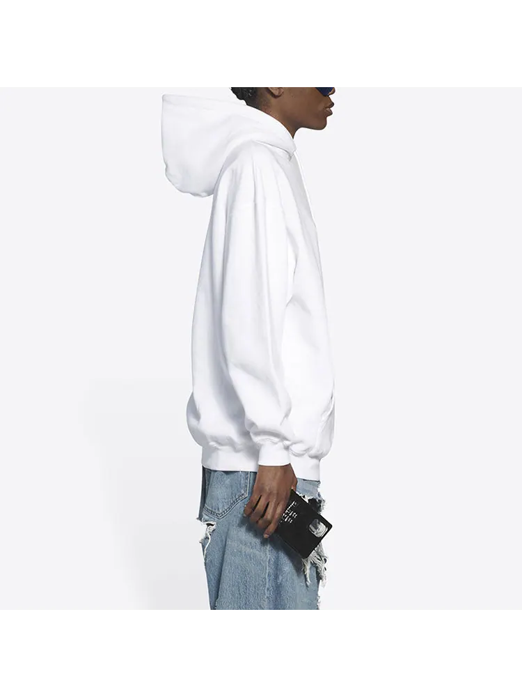 Худи Balenciaga BB Pixel Medium Fit Hoodie 'White' — изображение 5 из 6, белый