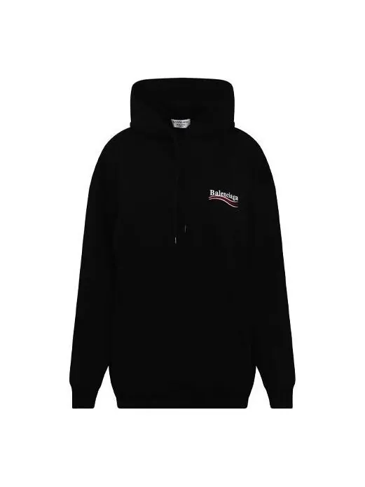 Толстовка political campaign medium fit hoodie 'black' Balenciaga — изображение 1 из 4, черный