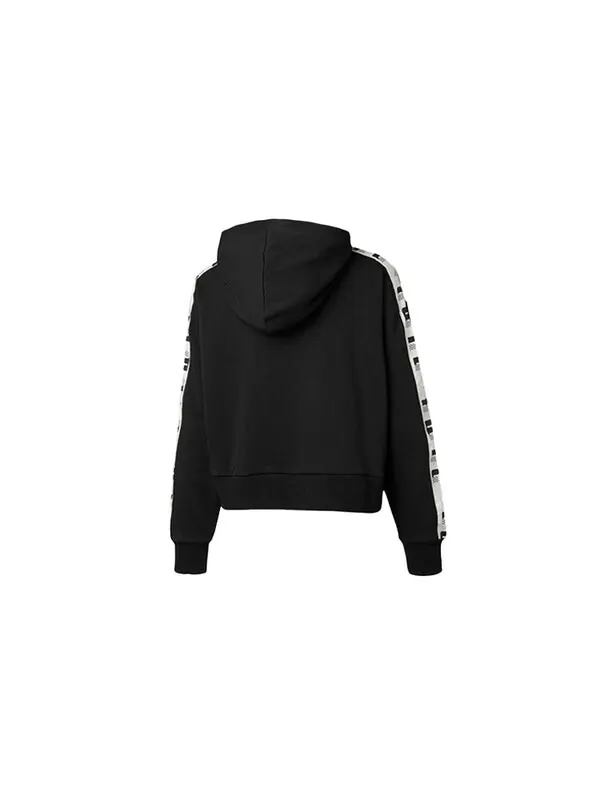 Куртка knit hooded zipper jacket black Puma — изображение 2 из 4, черный