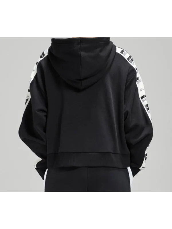 Куртка knit hooded zipper jacket black Puma — изображение 4 из 4, черный