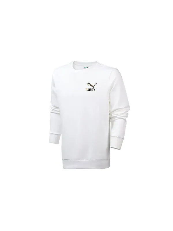 Толстовка camouflage logo printing round neck pullover white Puma — изображение 2 из 4, белый