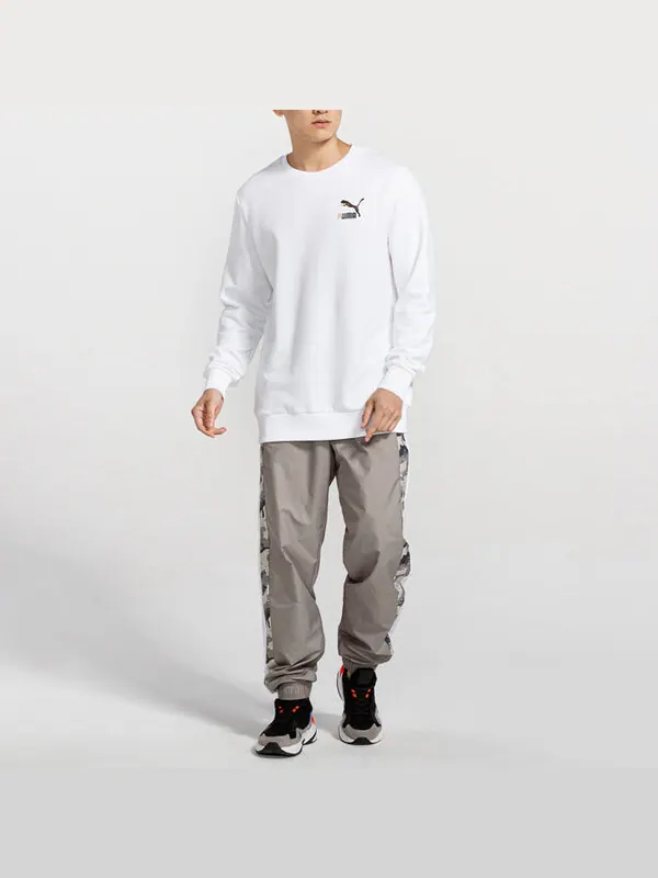 Толстовка camouflage logo printing round neck pullover white Puma — изображение 3 из 4, белый