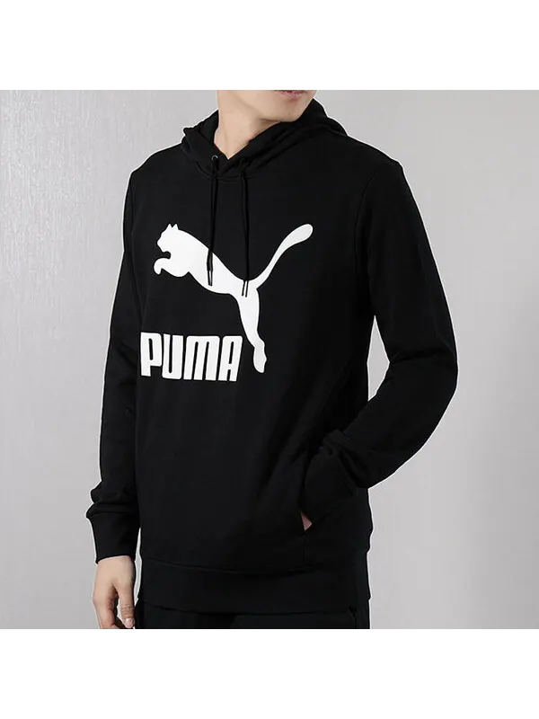 Толстовка large logo drawstring couple style black Puma — изображение 4 из 4, черный