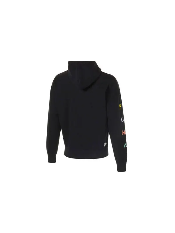 Толстовка fierce cat graphic hoodie 'black' Puma — изображение 2 из 3, черный/белый