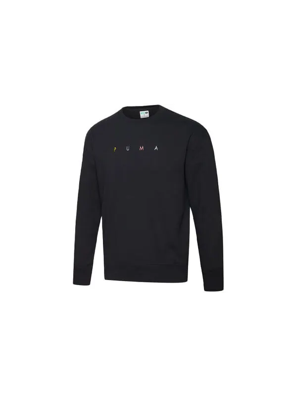 Толстовка fierce back printing sports round neck pullover black Puma — изображение 2 из 2, черный