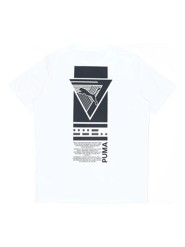 Футболка graphic epoch tee 'white' Puma — изображение 1 из 2, белый/темно-синий