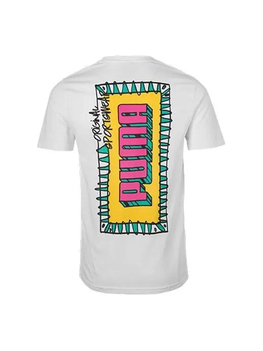 Футболка back large logo loose short sleeve white Puma — изображение 1 из 4, белый