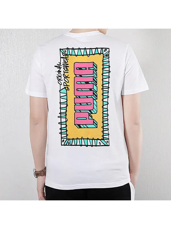 Футболка back large logo loose short sleeve white Puma — изображение 4 из 4, белый