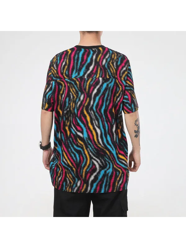 Футболка wild pack aop tee 'black' Puma — изображение 4 из 4, черный/синий/красный