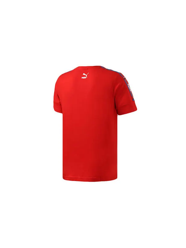 Футболка 90s retro tape short sleeve t-shirt 'red' Puma — изображение 2 из 2, красный/белый/синий
