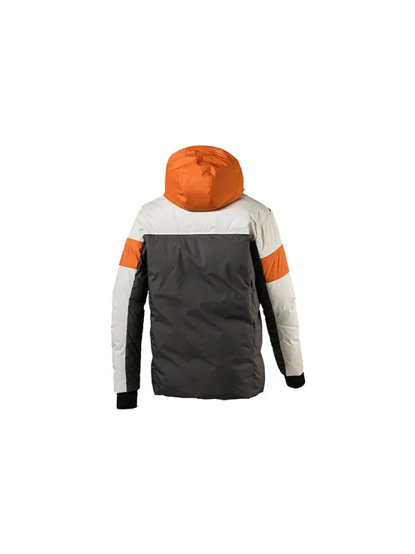 Куртка protective down jacket 'grey' Puma — изображение 3 из 4, серый/белый/оранжевый