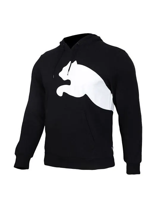 Толстовка logo knitting hooded fleece black Puma — изображение 1 из 4, черный