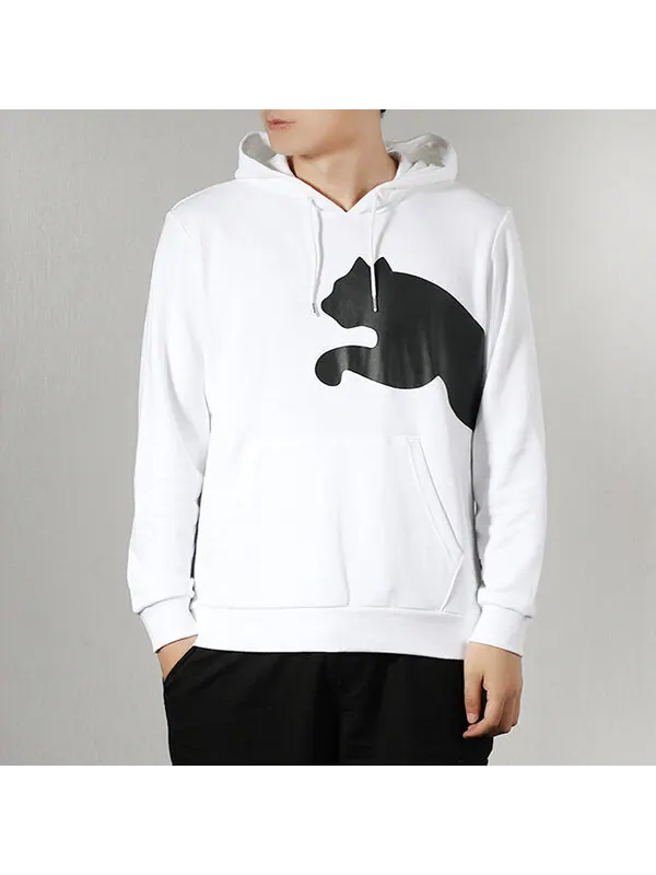 Толстовка knit casual hooded long sleeves pullover white Puma — изображение 3 из 4, белый