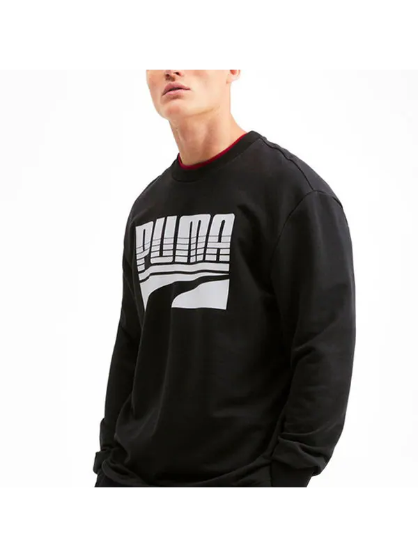 Свитер rebel bold logo sweater 'black' Puma — изображение 4 из 4, черный