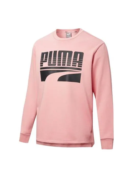Свитер rebel bold logo sweater 'pink' Puma