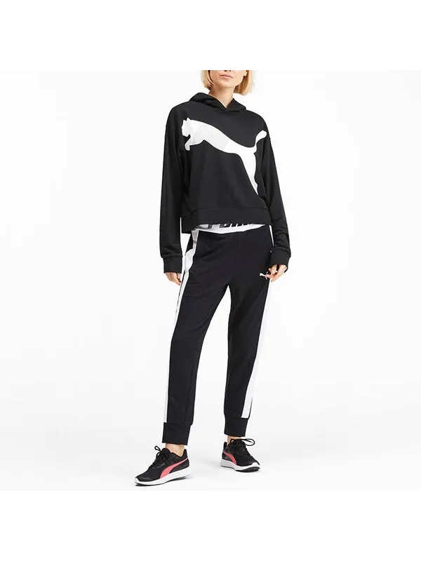 Толстовка athletic hoodie 'black' Puma — изображение 3 из 4, черный