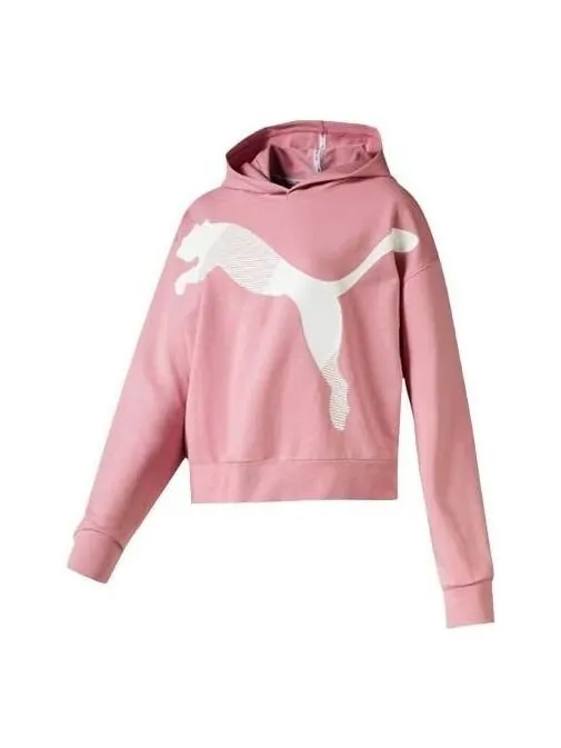 Толстовка athletic hoodie 'pink' Puma — изображение 1 из 3, розовый