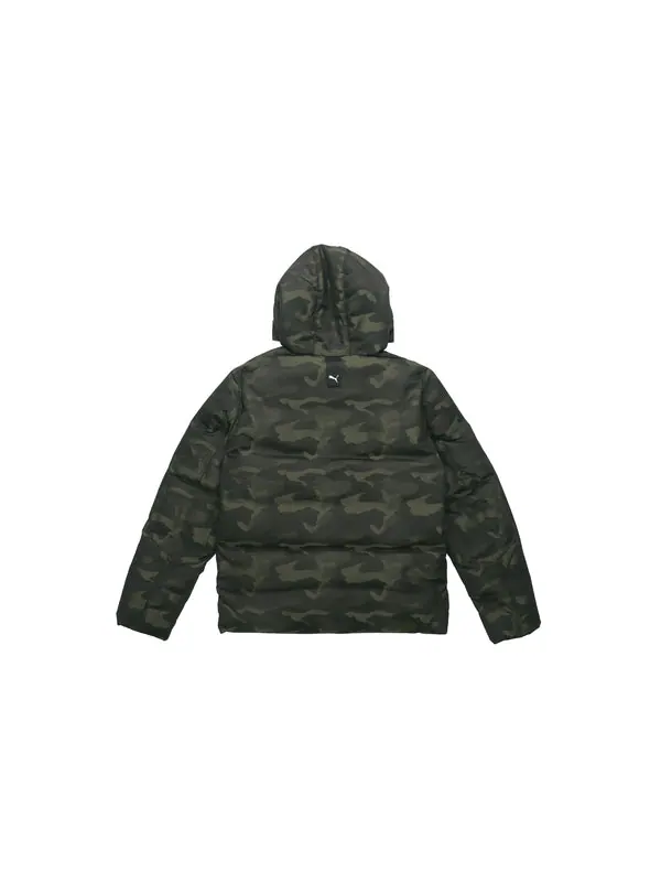 Куртка streetstyle 480 hooded camo down jacket 'black' Puma — изображение 2 из 4, черный