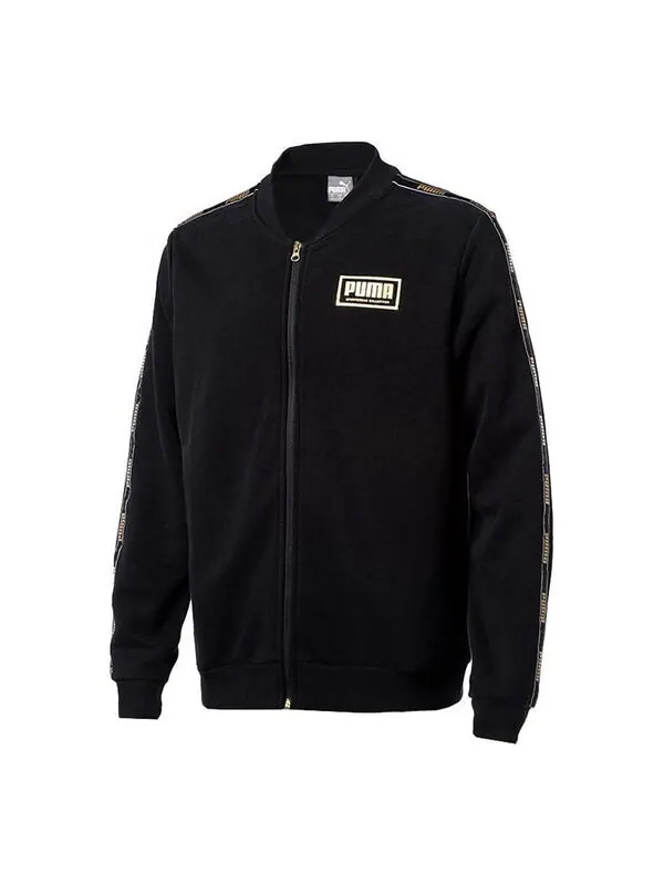 Куртка gold color casual sports jacket black Puma — изображение 1 из 2, черный