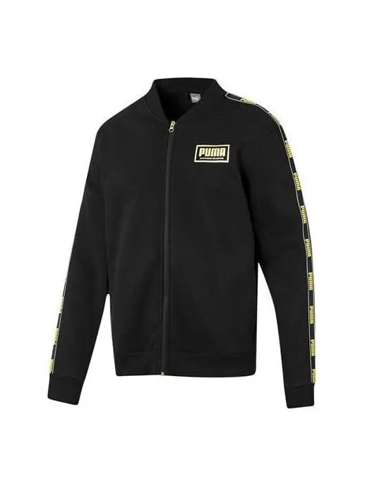 Куртка fleece active wear track jacket 'black' Puma — изображение 1 из 4, черный