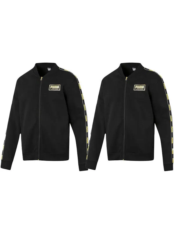 Куртка fleece active wear track jacket 'black' Puma — изображение 3 из 4, черный