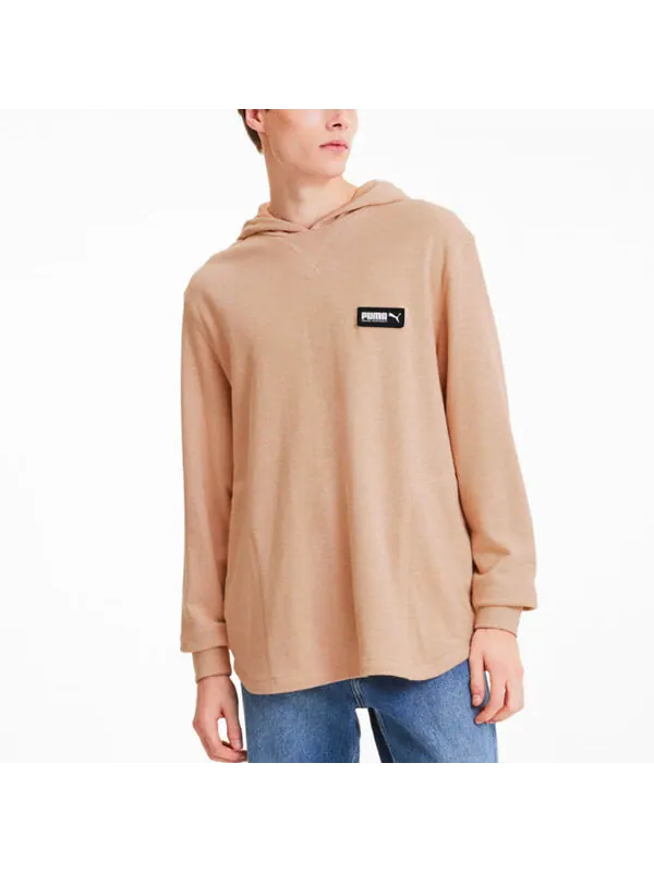 Толстовка fusion logo hoodie 'pink' Puma — изображение 4 из 4, розовый