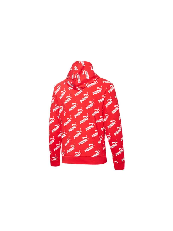 Толстовка amplified track hoodie 'red' Puma — изображение 2 из 4, красный/белый
