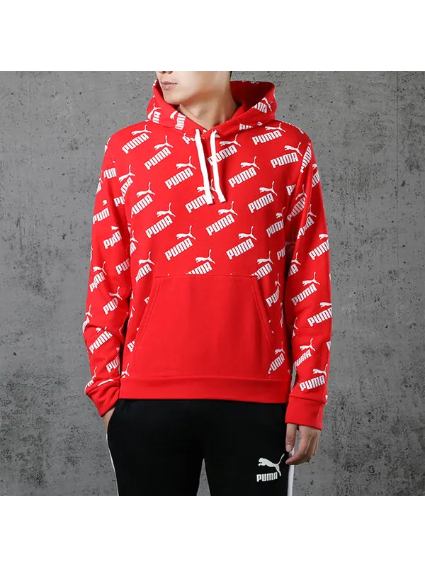 Толстовка amplified track hoodie 'red' Puma — изображение 3 из 4, красный/белый