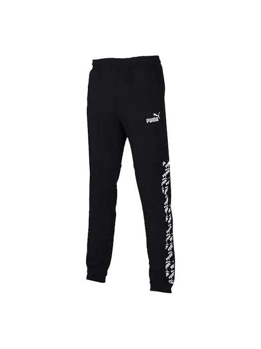 Брюки amplified track pants 'black' Puma — изображение 1 из 4, черный/белый