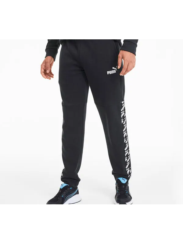 Брюки amplified track pants 'black' Puma — изображение 3 из 4, черный/белый