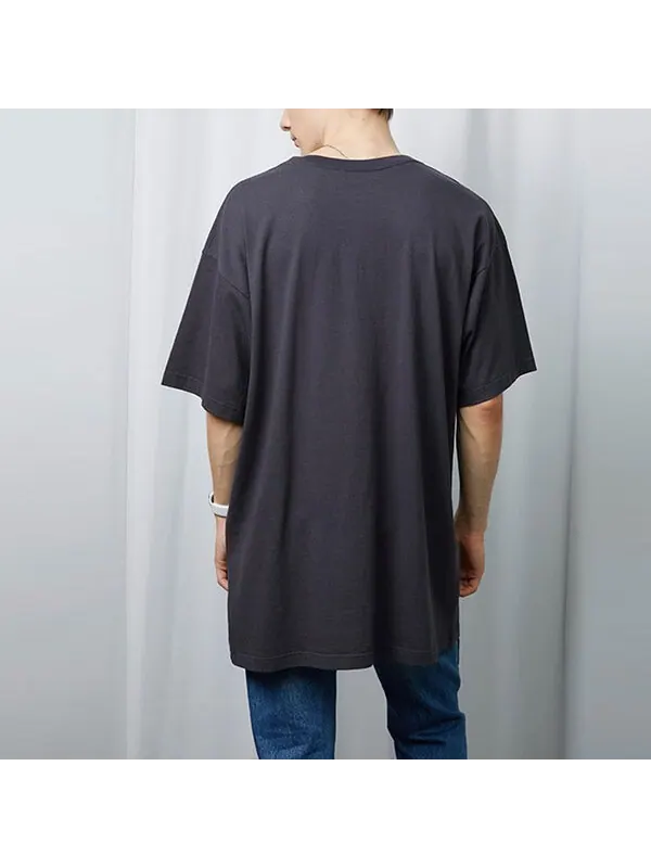 Футболка oversized washed interlocked bb t-shirt 'navy black' Balenciaga — изображение 3 из 3, темно-синий/черный