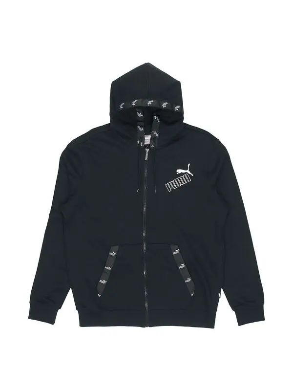 Куртка sports casual hooded windbreaker black Puma — изображение 1 из 4, черный