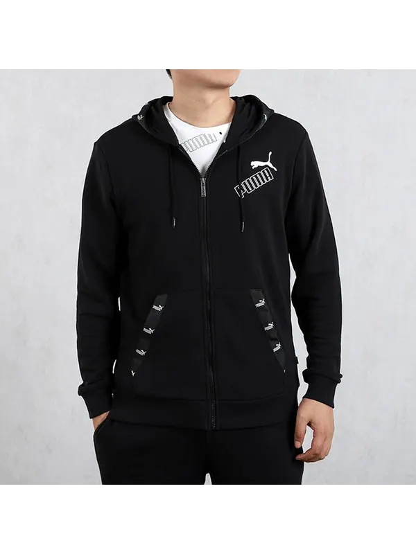 Куртка sports casual hooded windbreaker black Puma — изображение 3 из 4, черный