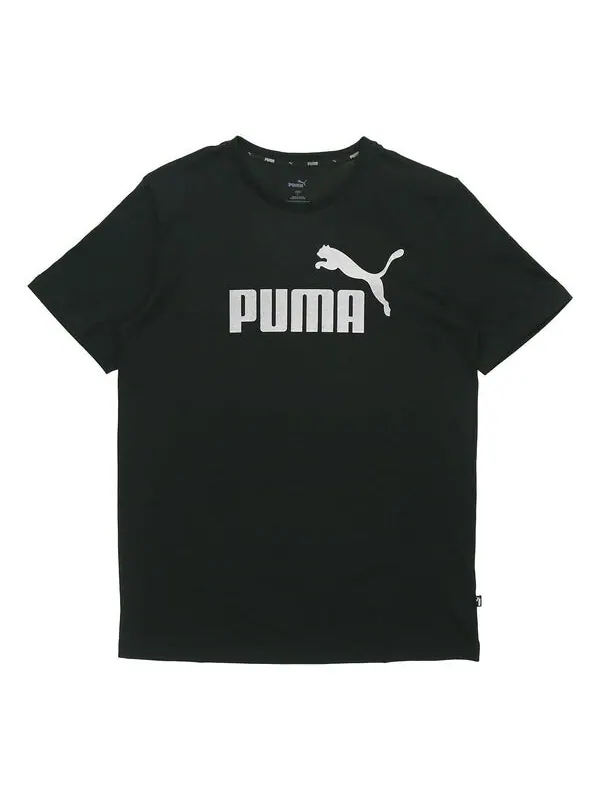 Футболка logo printed short sleeve tee black Puma — изображение 1 из 2, черный