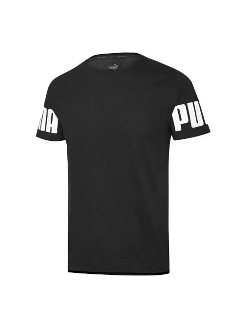 Футболка rebel cuff printing casual short sleeve black Puma — изображение 1 из 2, черный