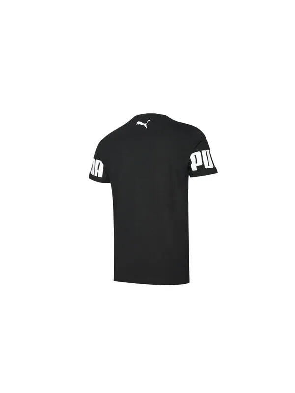 Футболка rebel cuff printing casual short sleeve black Puma — изображение 2 из 2, черный