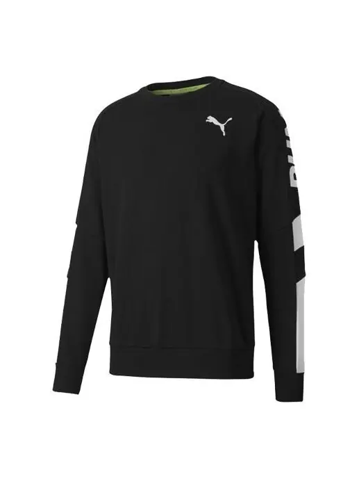 Толстовка modern sports crew round neck pullover black Puma — изображение 1 из 4, черный